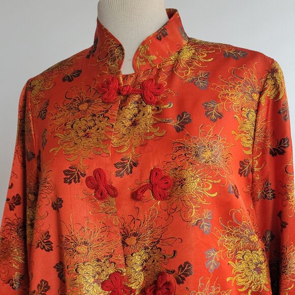 Source Unknown Jackets & Blazers - RARE FIND - A Vintage 1960s Japanese Coat /Jacket with Chrysanthemum Detail (Sma